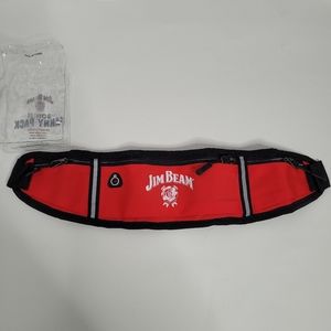 Jim Beam Liquor red and black fanny pack